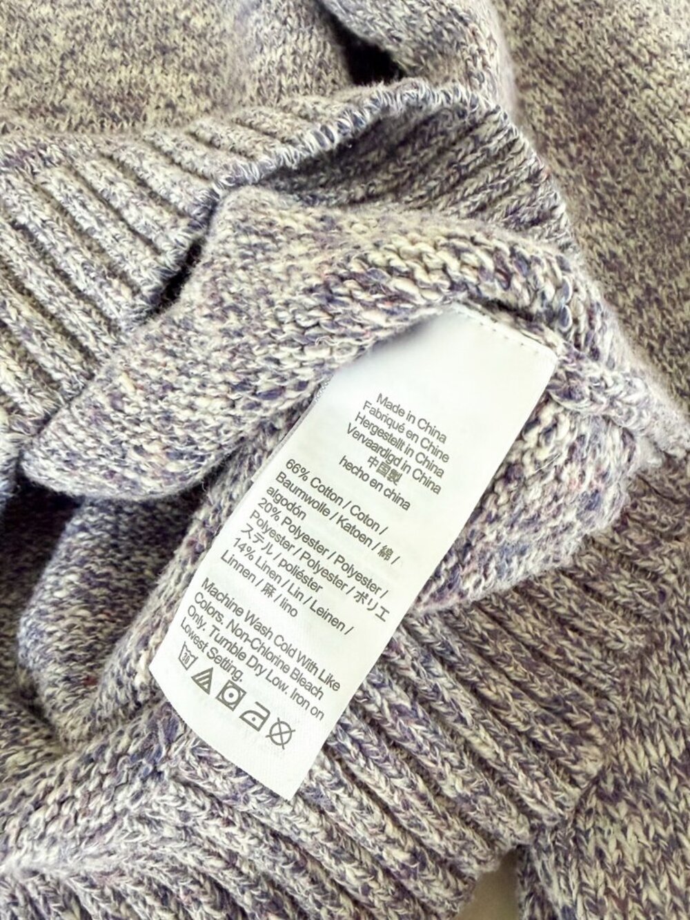 J.Crew Purple Marled Knit Sweater Crewneck Cozy Classic Pullover Women’s Large - Picture 8 of 8